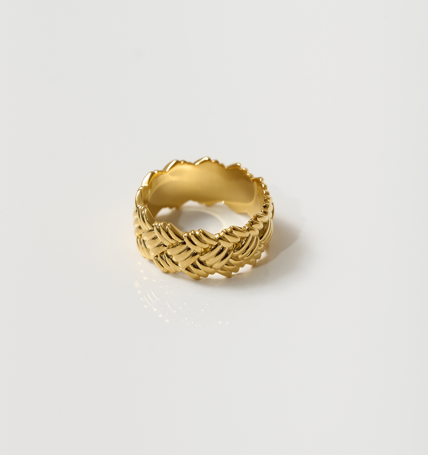 Kaari Ring gold woven artisan craftsmanship jewelry design