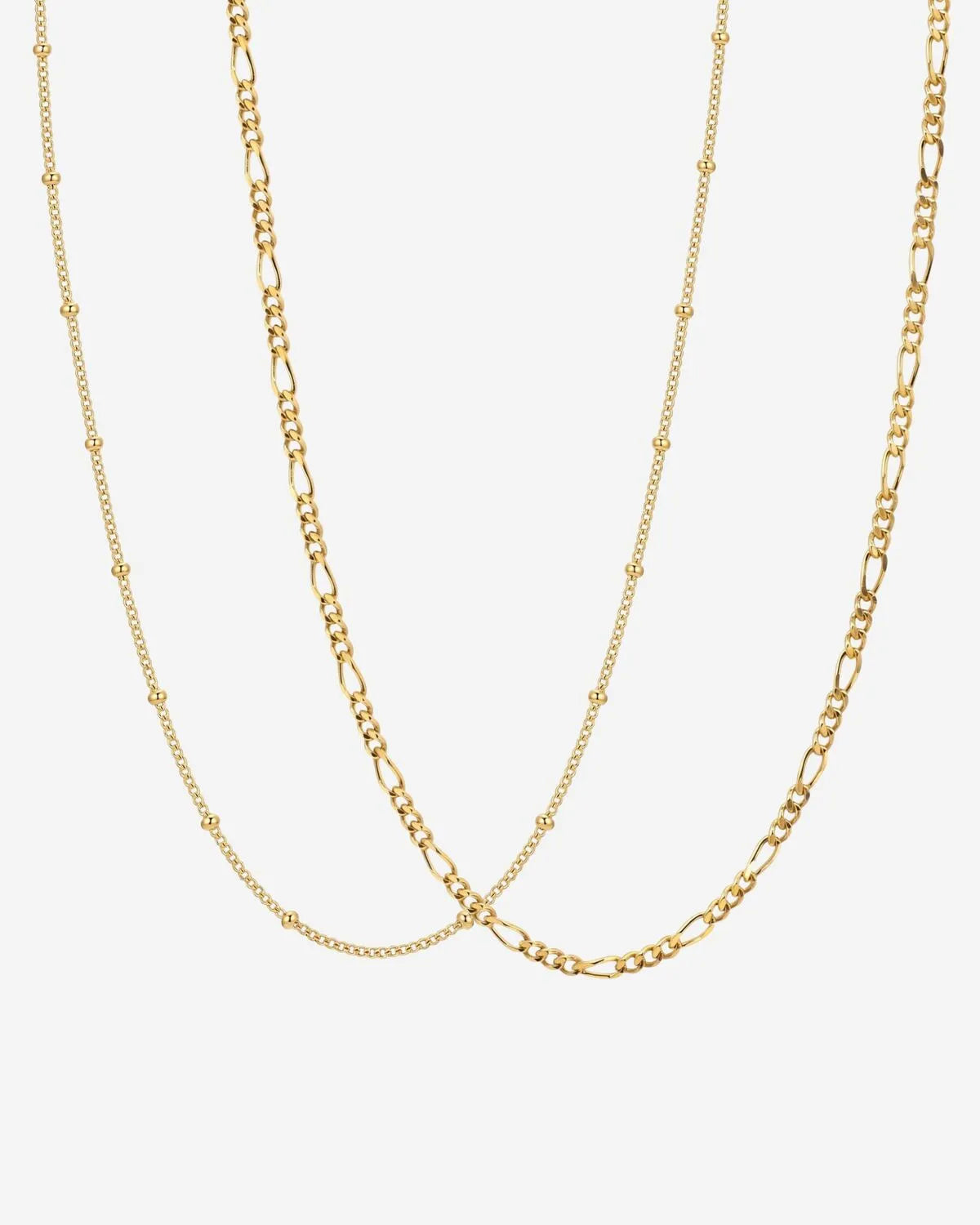 Bead Chain 1mm 18+2 inch recycle silver 18K yellow gold vermeil with 10mm fish lock and tag
