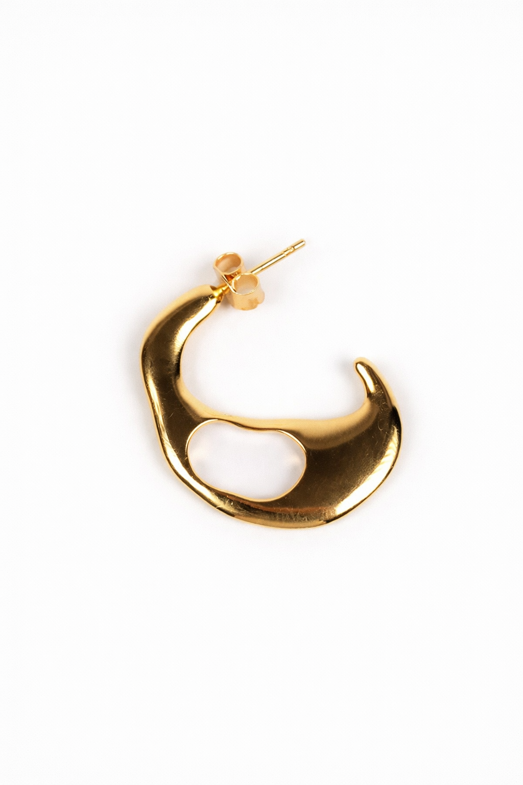 Kala Earring with crescent silhouette and softened edges showing refined, balanced design