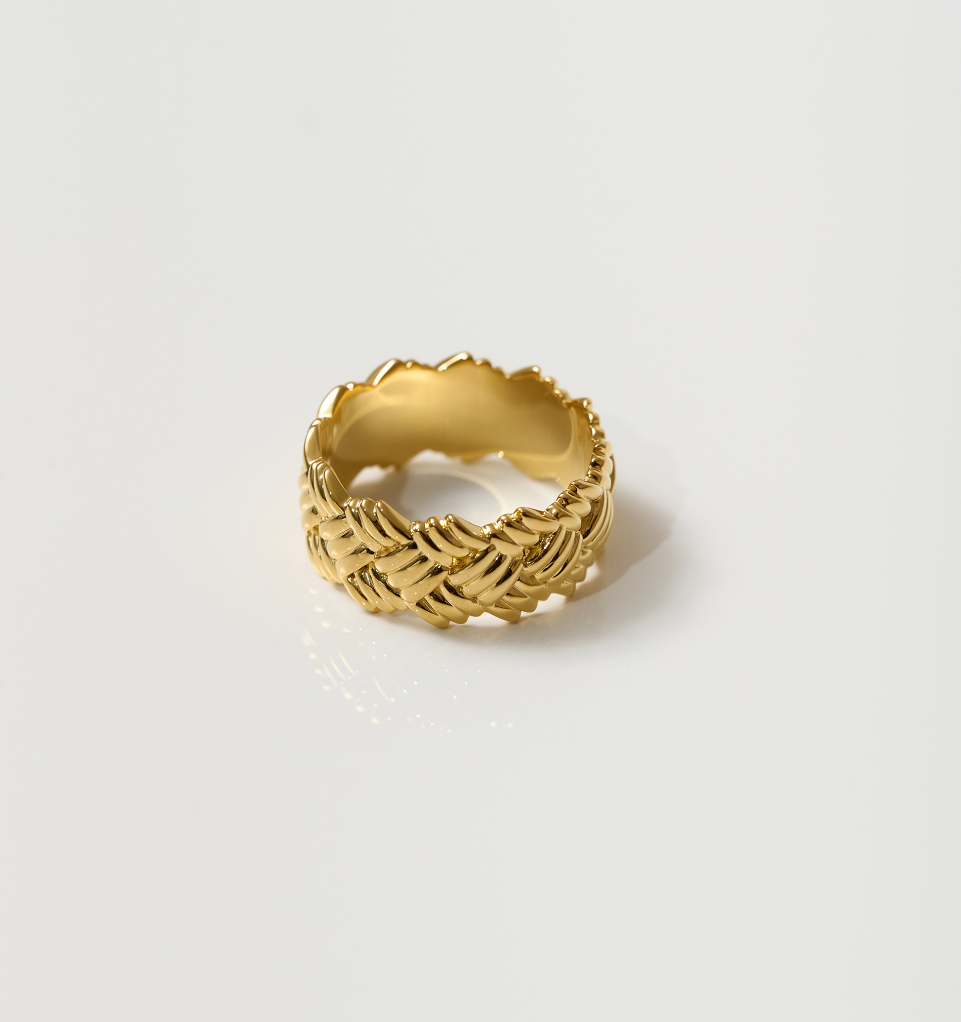 Kaari Ring gold woven artisan craftsmanship jewelry design