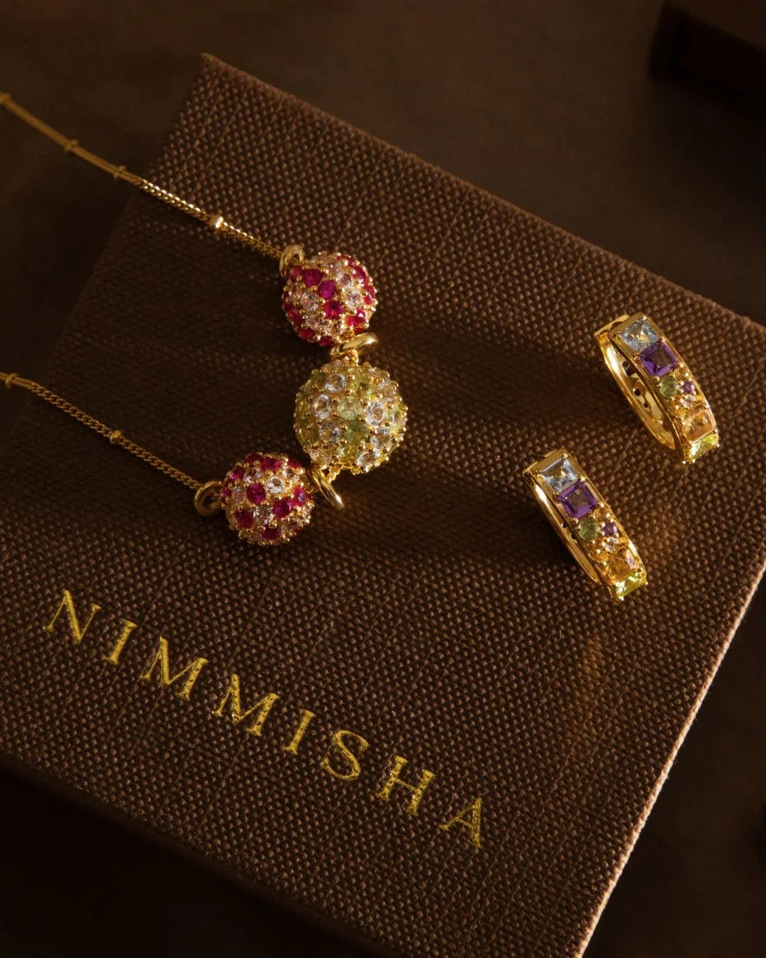 Parijata huggies earrings inspired by celestial jasmine blooming at night and falling at dawn