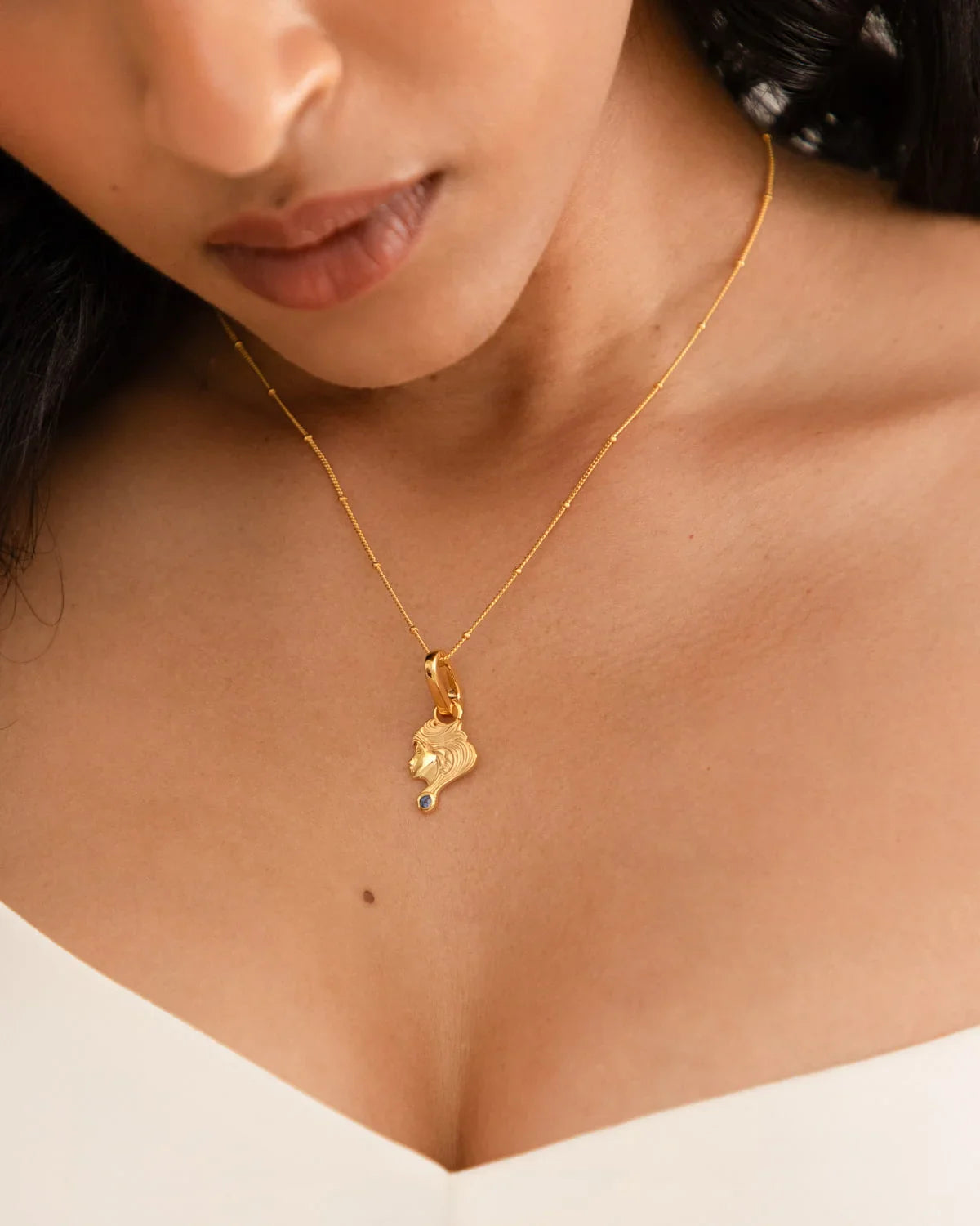 Virgo – Kanya zodiac symbol with Mercury and blue sapphire representing precision and devotion