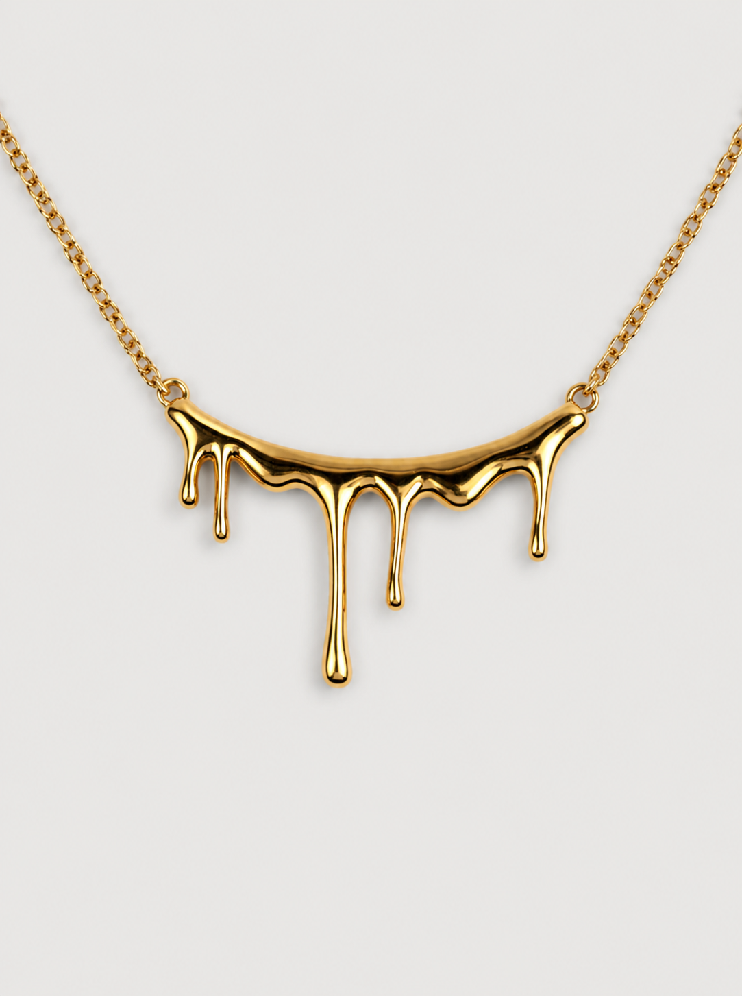 Elegant Jharna Necklace with curved neckline and cascading drop accents showcasing graceful movement and modern design
