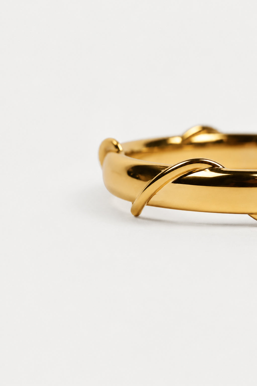 Close-up of Kriti Ring with organically textured, uneven band showcasing raw and tactile design