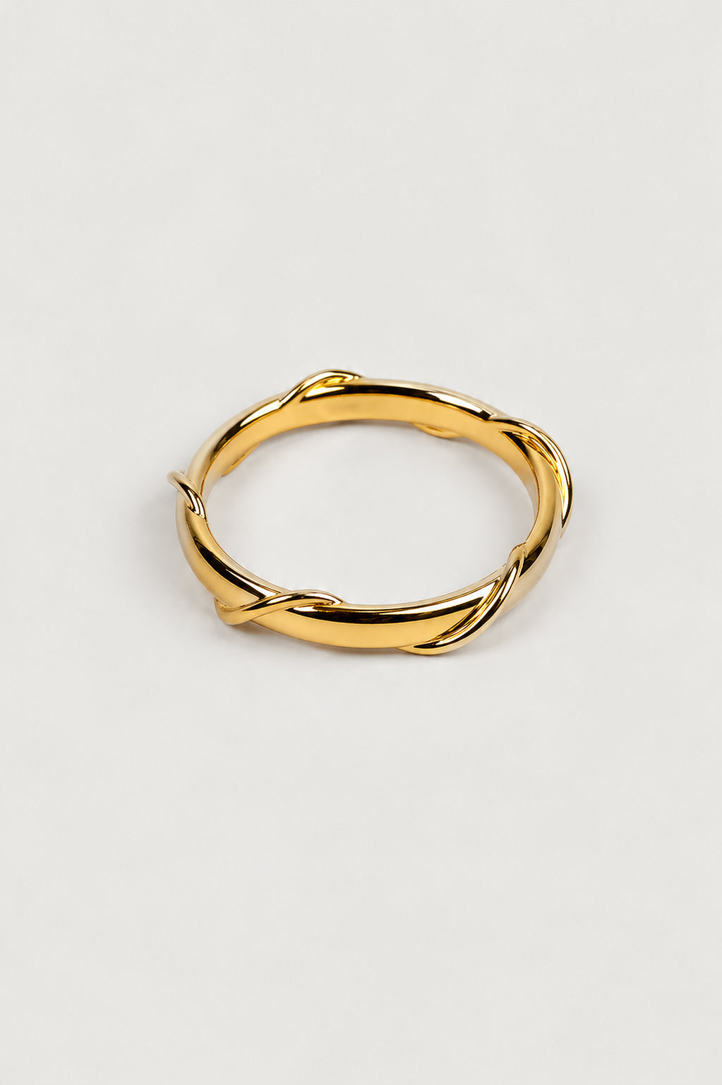 Close-up of Kriti Ring with textured uneven band showcasing organic, raw design and subtle depth