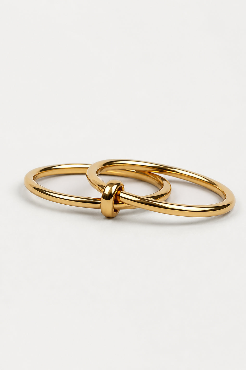 Yugal Ring two sculptural connected rings symbolizing unity and balance in modern design